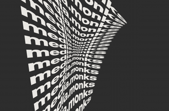 media.monks in white on black background